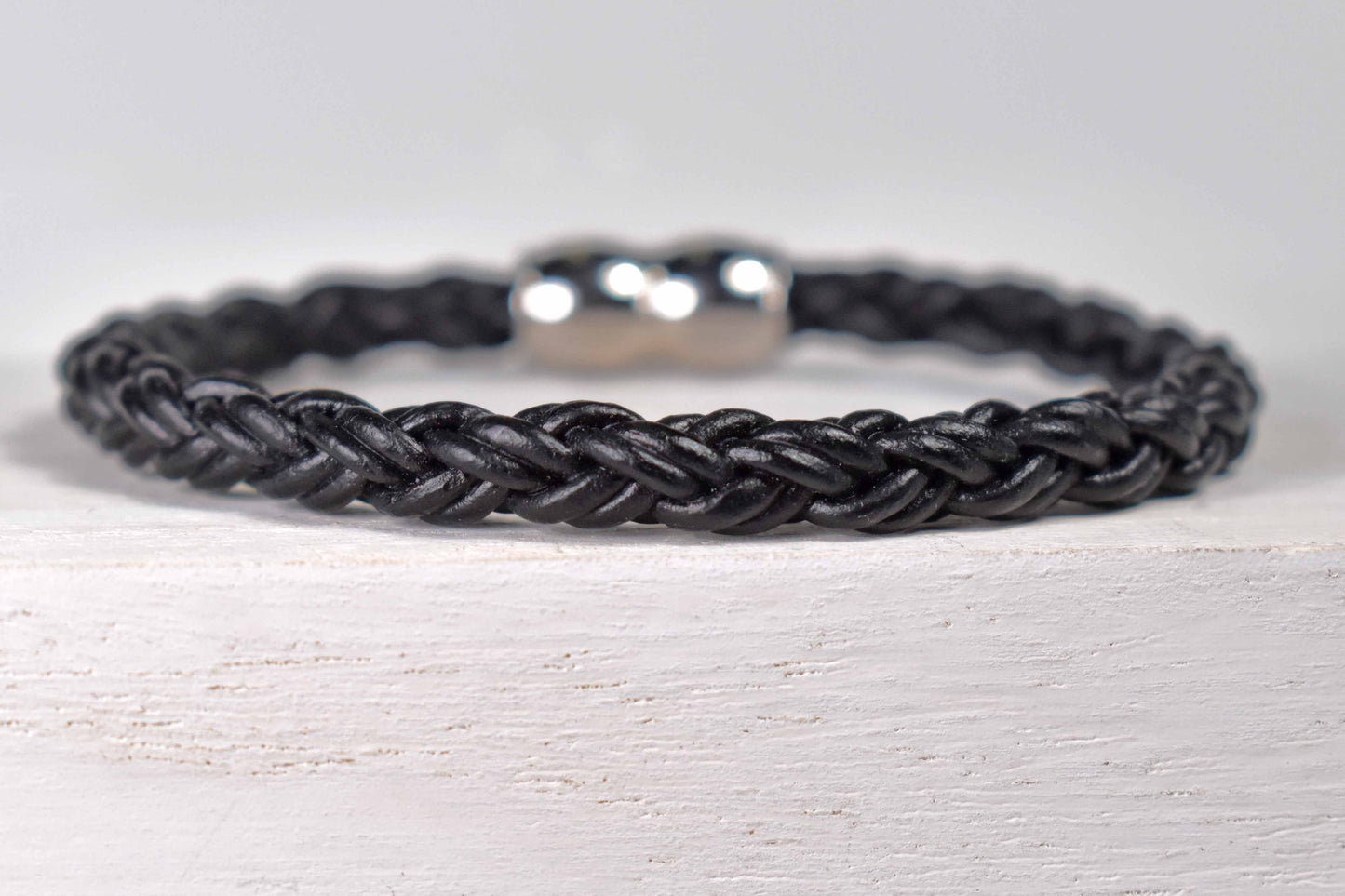 Atlas Leather Bracelet - Black