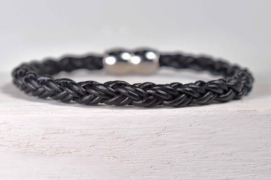 Atlas Leather Bracelet - Black