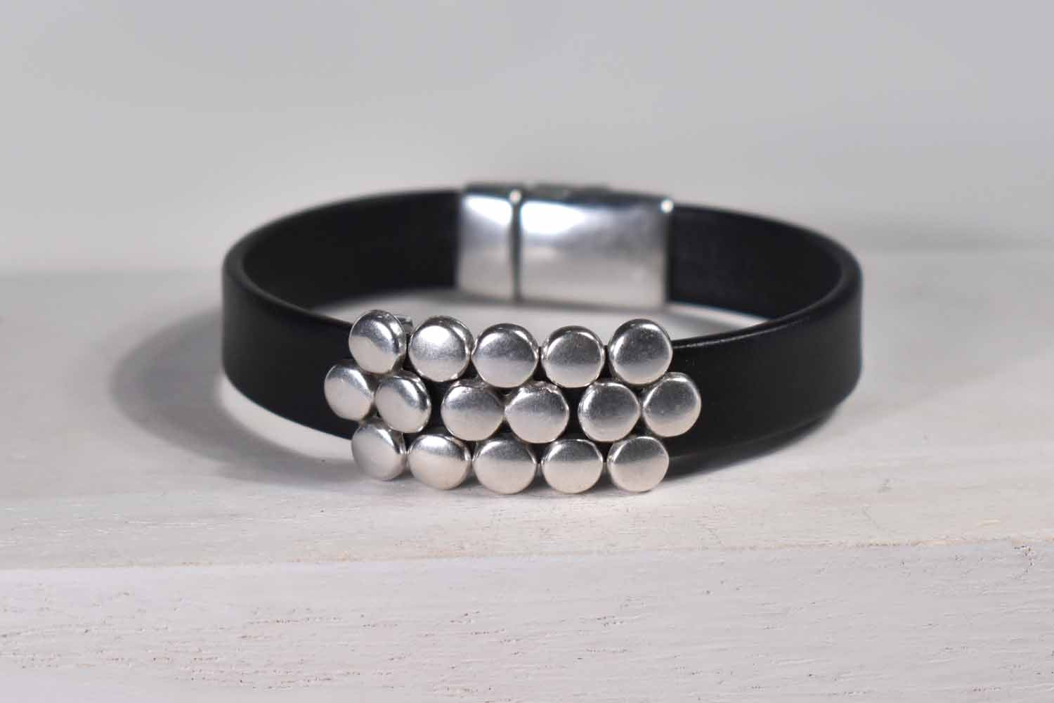 Bali Black Leather Bracelet - Tina Lilja