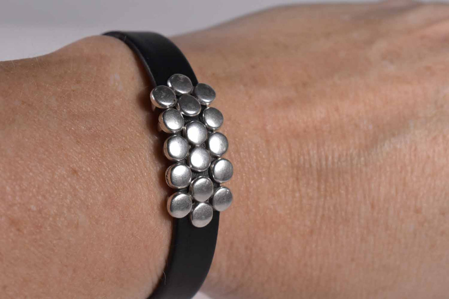 Bali Black Leather Bracelet - Tina Lilja