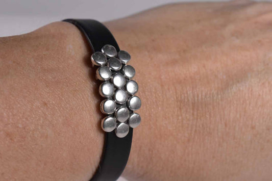 Bali Black Leather Bracelet - Tina Lilja