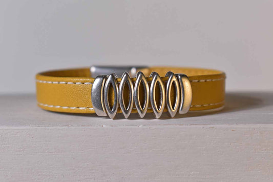 Boca Leather Bracelet - Amber