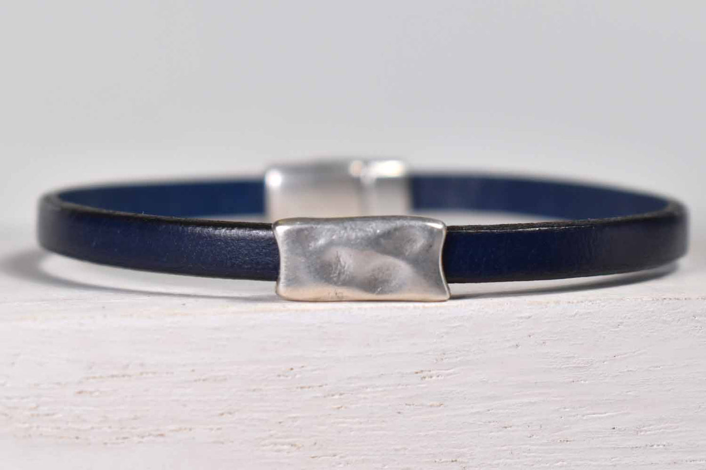Ellie Leather Bracelet - Navy