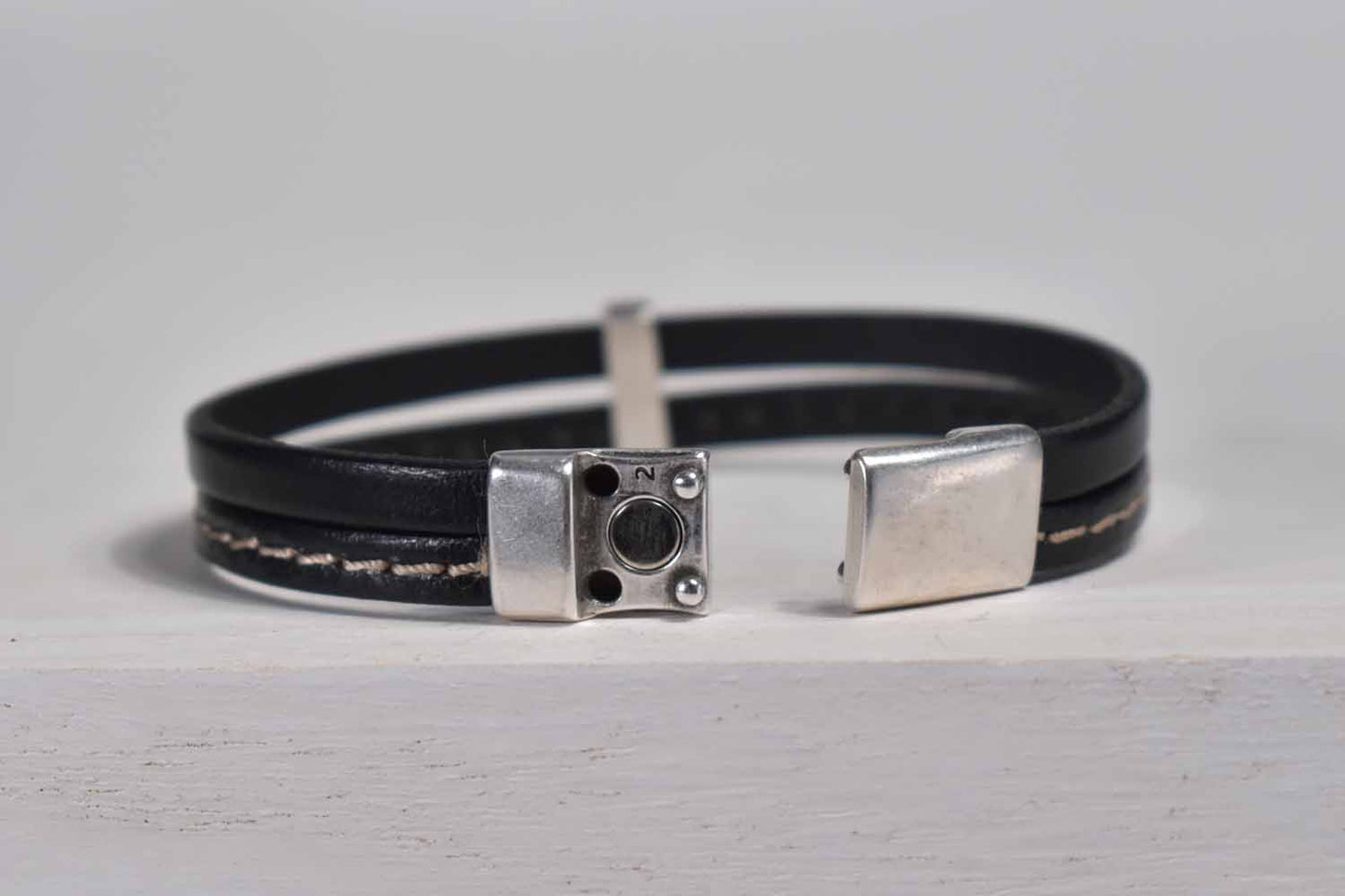 Lynn - Leather Bracelet - Black 30% off