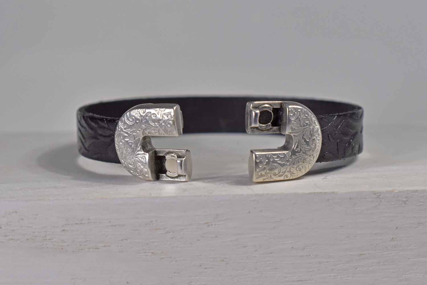 Marielle Leather Bracelets - Indigo & Black 30% off