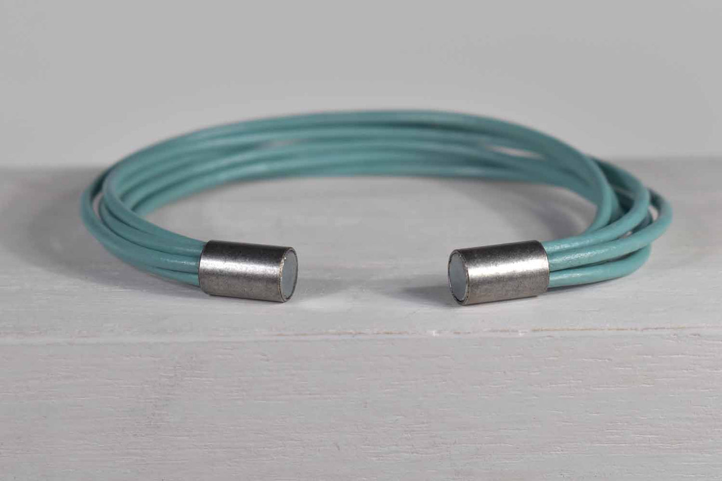 Mimi Leather Bracelet - Seafoam