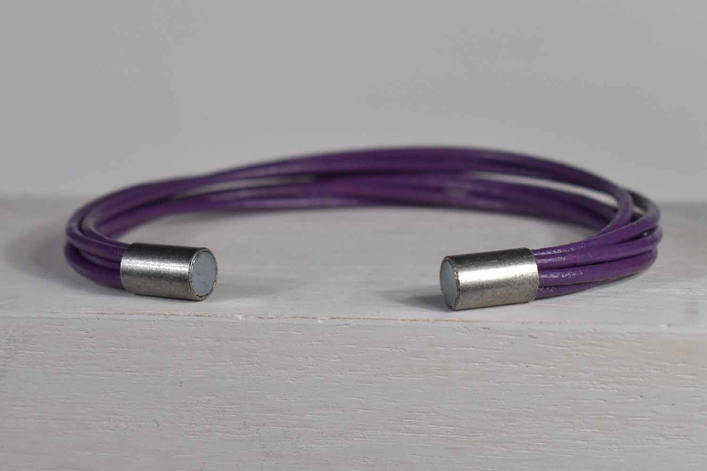 Mimi Leather Bracelet - Violet