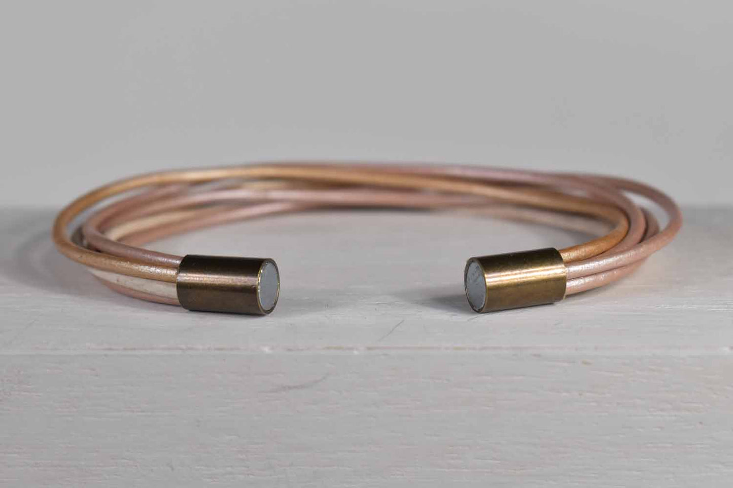 Tatum Leather Bracelet - Blush