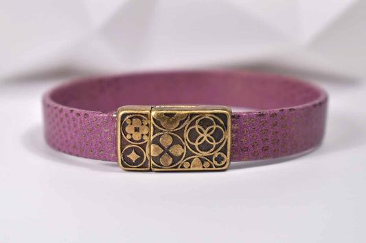 Cerise Leather Bracelet