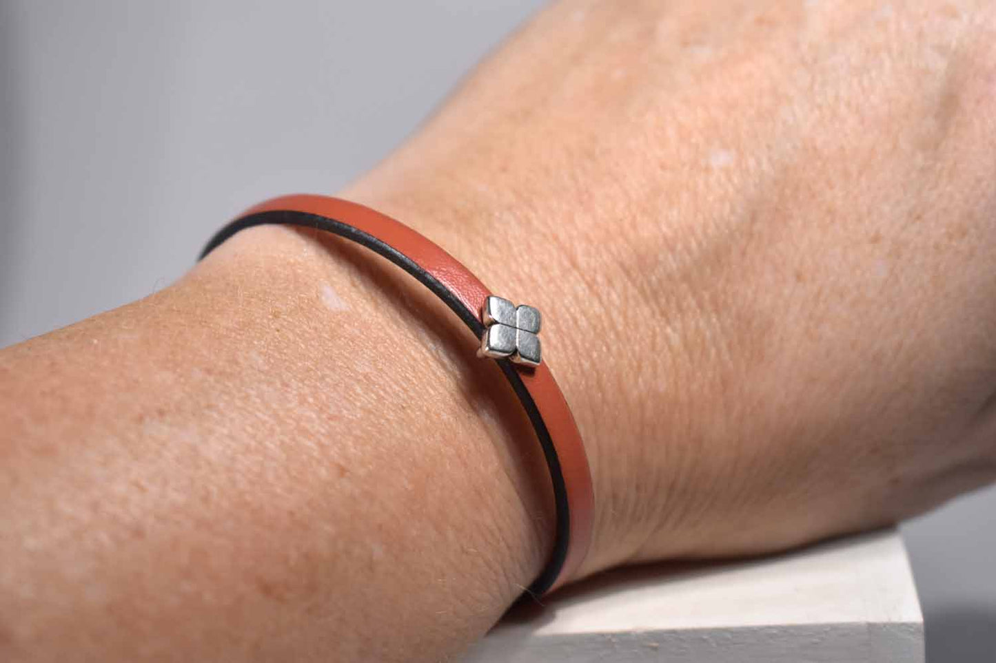 Terra Leather Bracelet - Terracotta