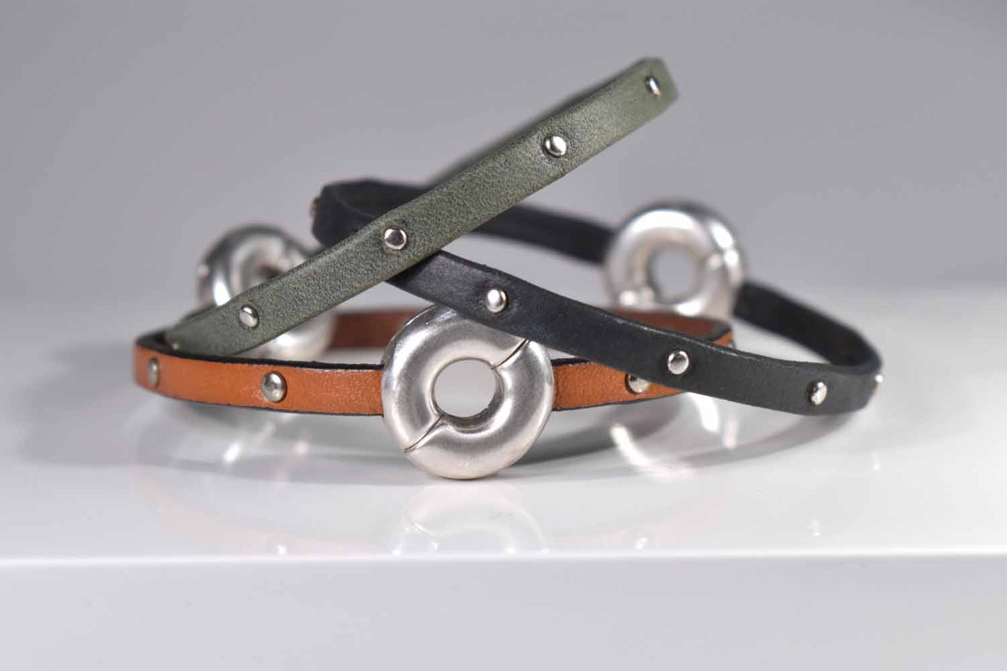 Torus Leather Bracelet - Three Colors