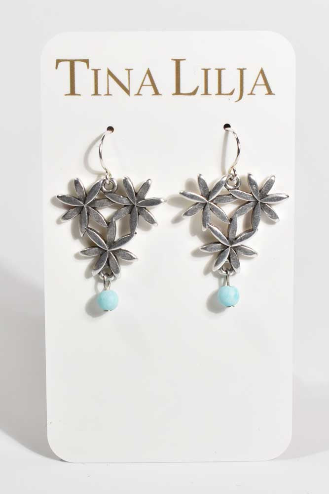 Trillium Silver Earrings