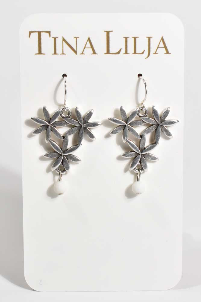Trillium Silver Earrings