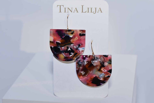 Nova Acetate Earrings - Rose - Tina Lilja