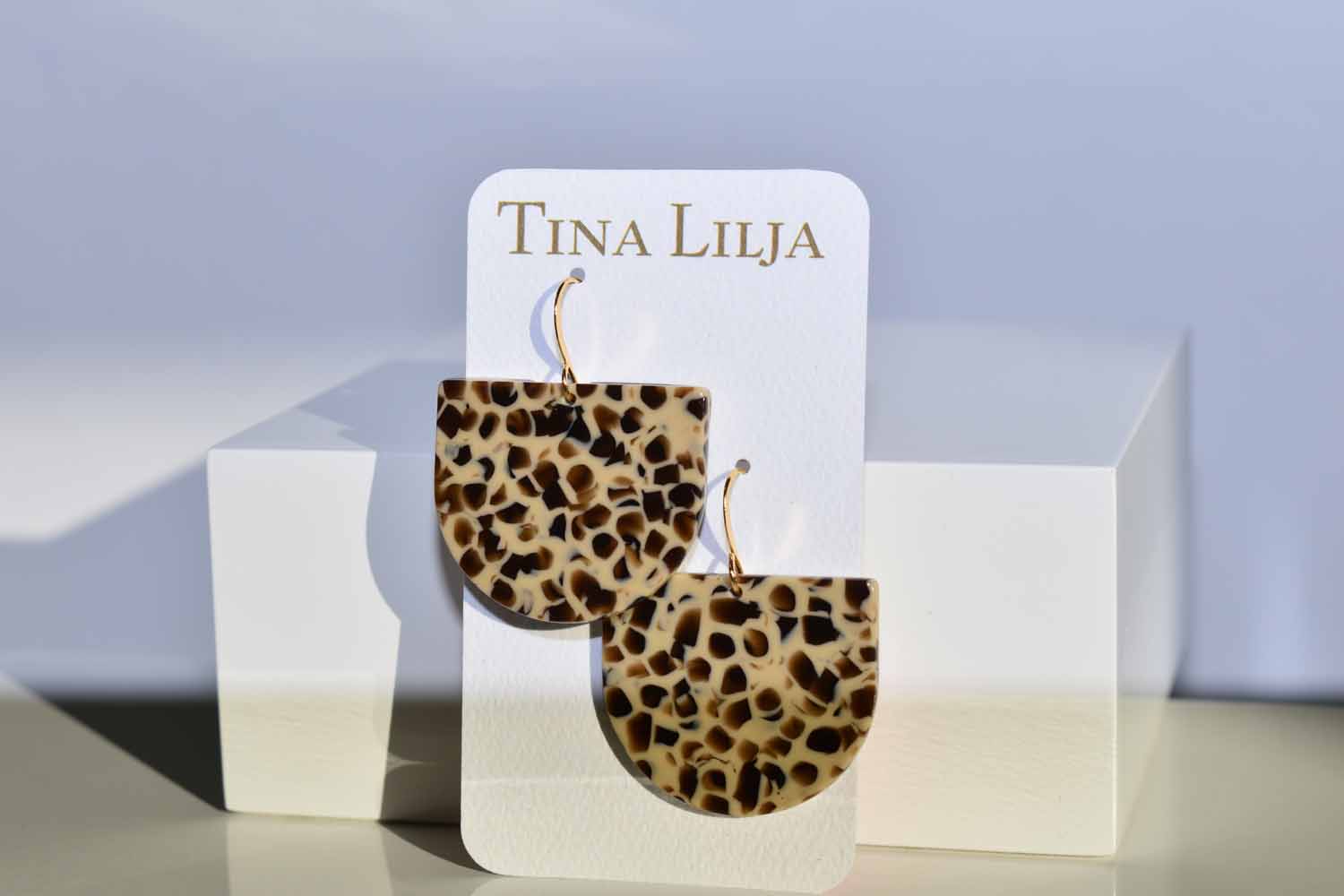 Nova Acetate Earrings - Carmel - Tina Lilja