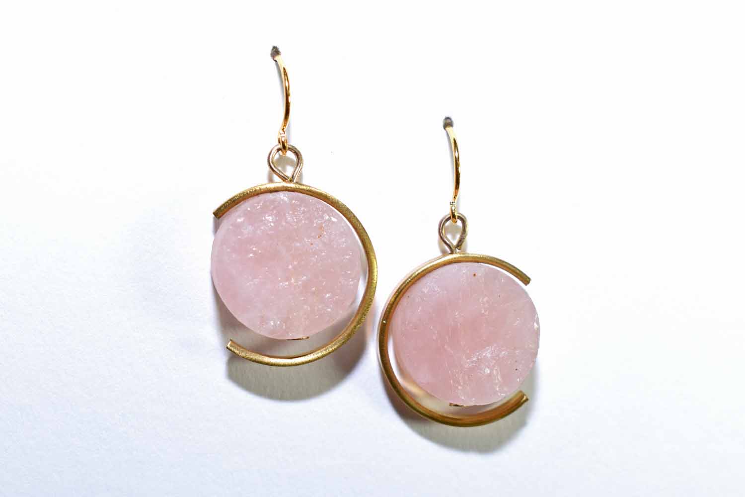 Chloe Earrings -Rose Quartz - Tina Lilja
