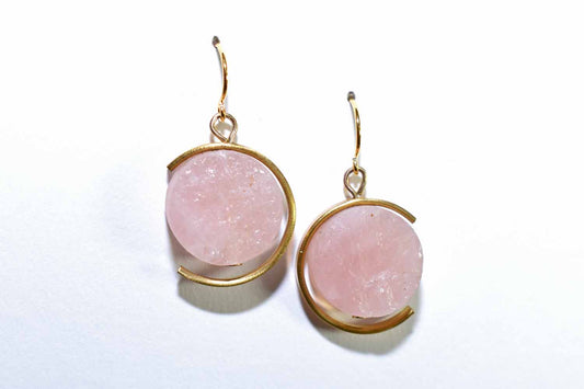 Chloe Earrings -Rose Quartz - Tina Lilja
