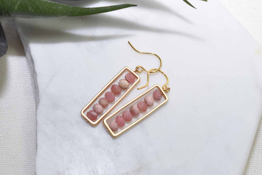 Molly Earrings - Rhodchrosite - Tina Lilja