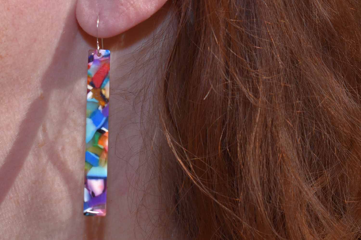 Della Acetate Earrings - Confetti - Tina Lilja
