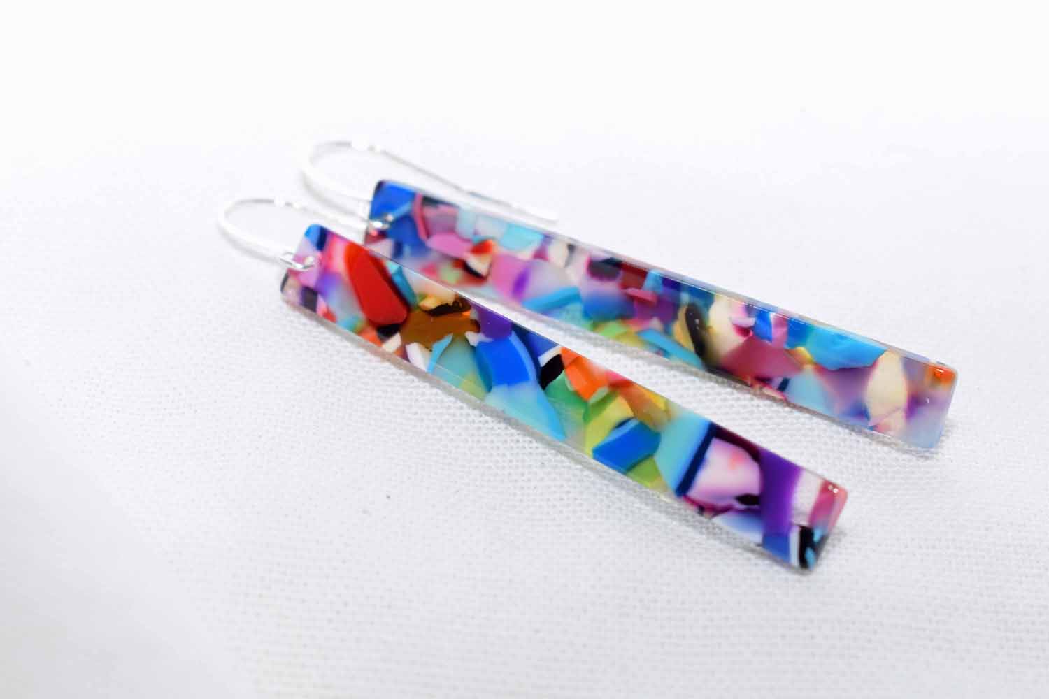 Della Acetate Earrings - Confetti - Tina Lilja