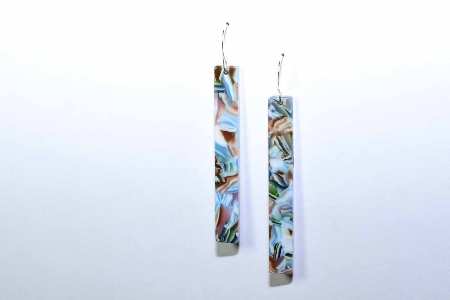Della Acetate Earrings - Green - Tina Lilja