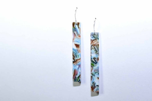 Della Acetate Earrings - Green - Tina Lilja