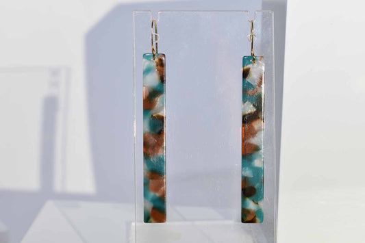 Della Acetate Earrings - Teal - Tina Lilja