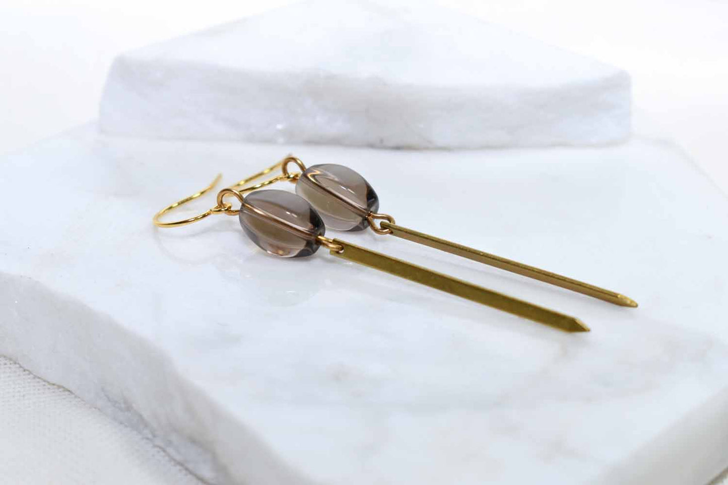 Eloise Earrings - Smokey Quartz - Tina Lilja