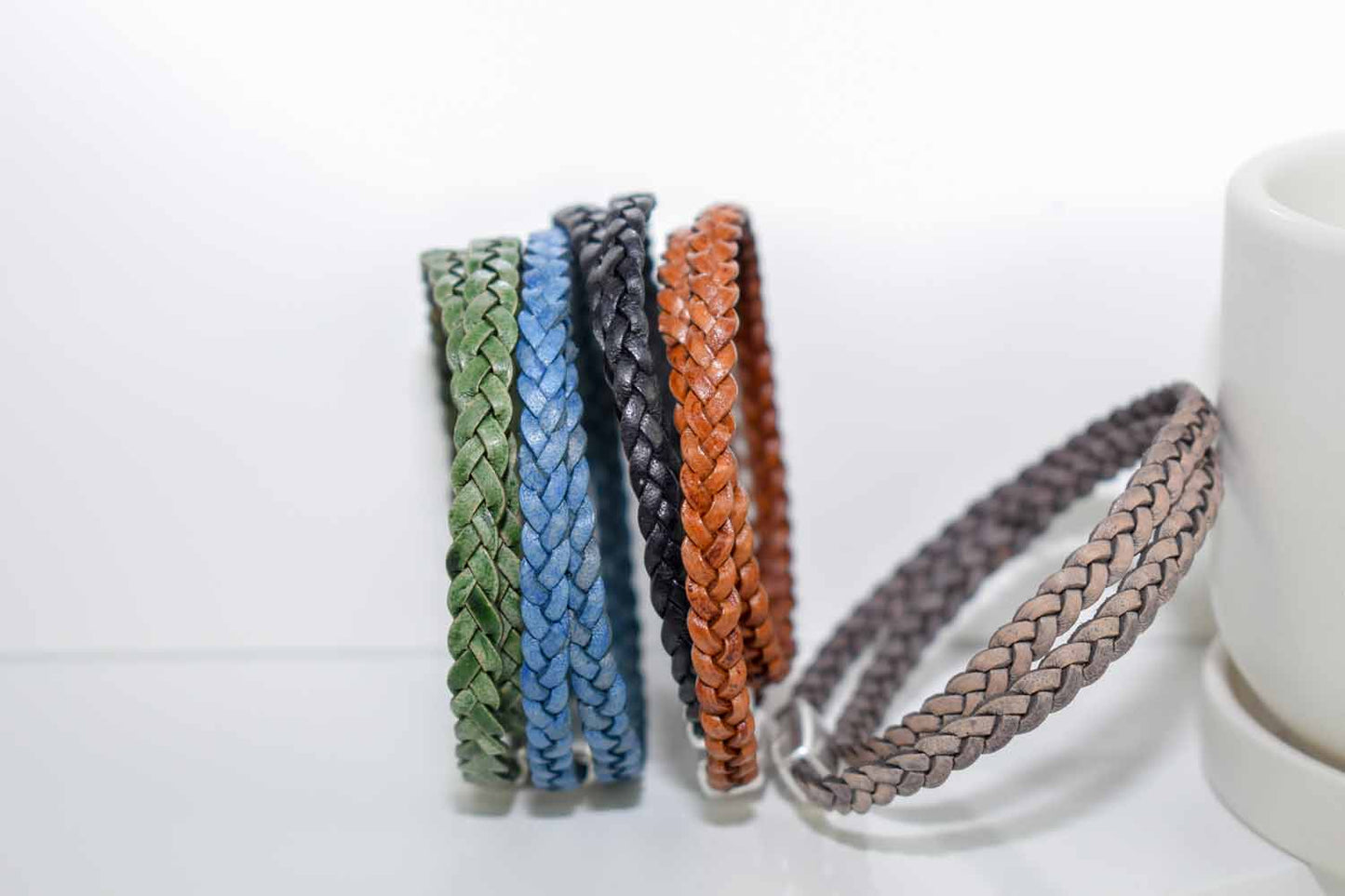 Grand Marais Braided Leather Bracelet - Tina Lilja