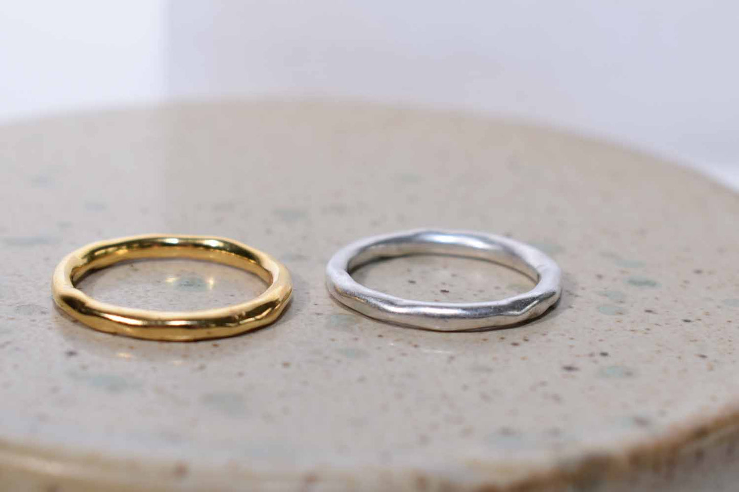 Organic Hammered Ring