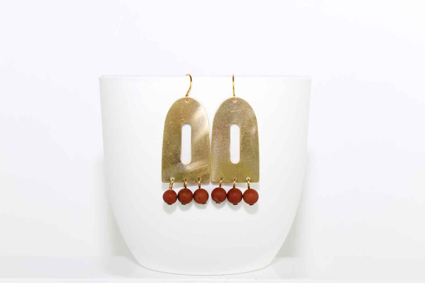 Harlow Earrings - Red Jasper - Tina Lilja