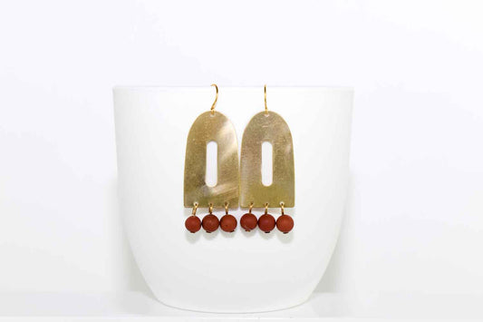 Harlow Earrings - Red Jasper - Tina Lilja