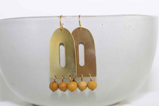 Harlow Earrings - Yellow Mookite - Tina Lilja