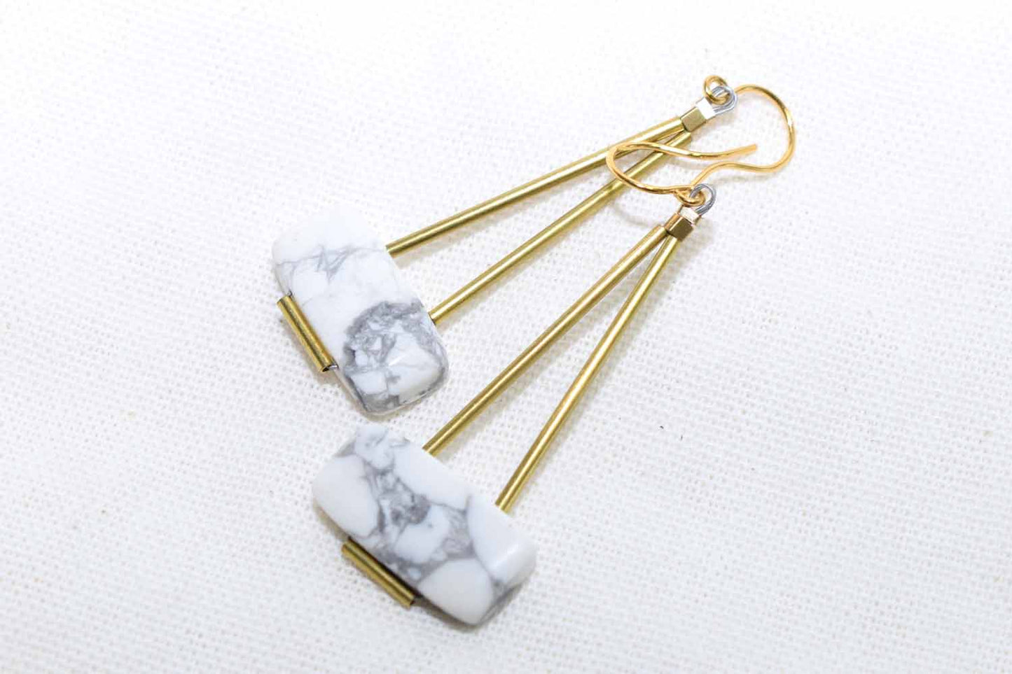 Harper Earrings - White Howlite - Tina Lilja