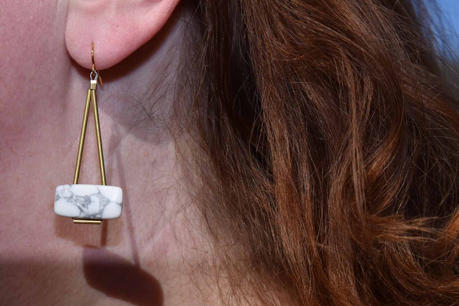 Harper Earrings - White Howlite - Tina Lilja