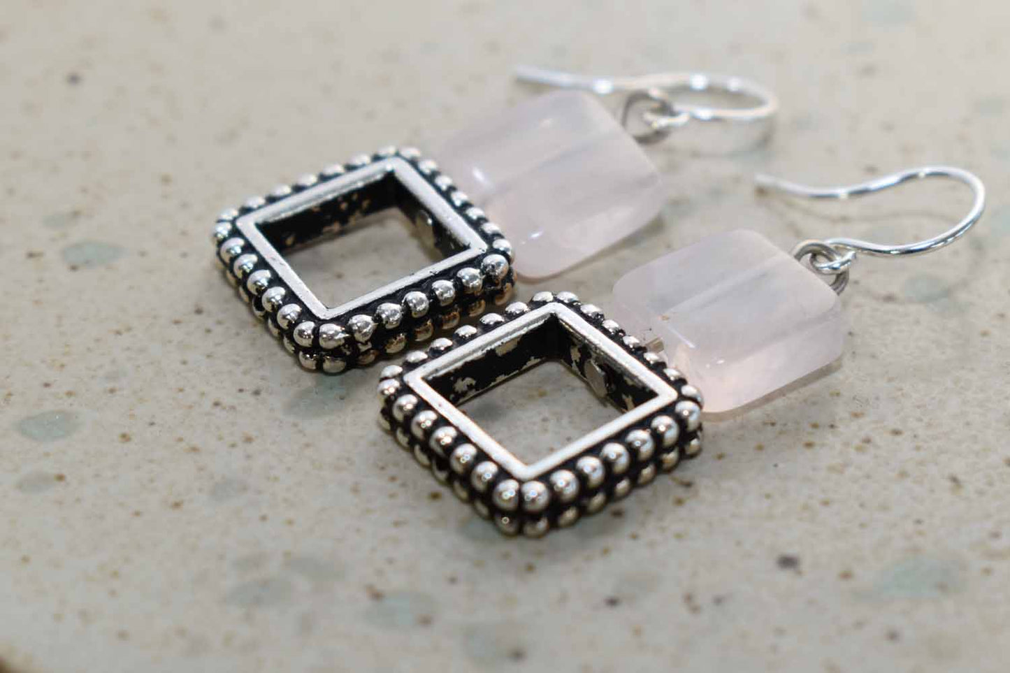 Indy Earrings - Rose Quartz - Tina Lilja