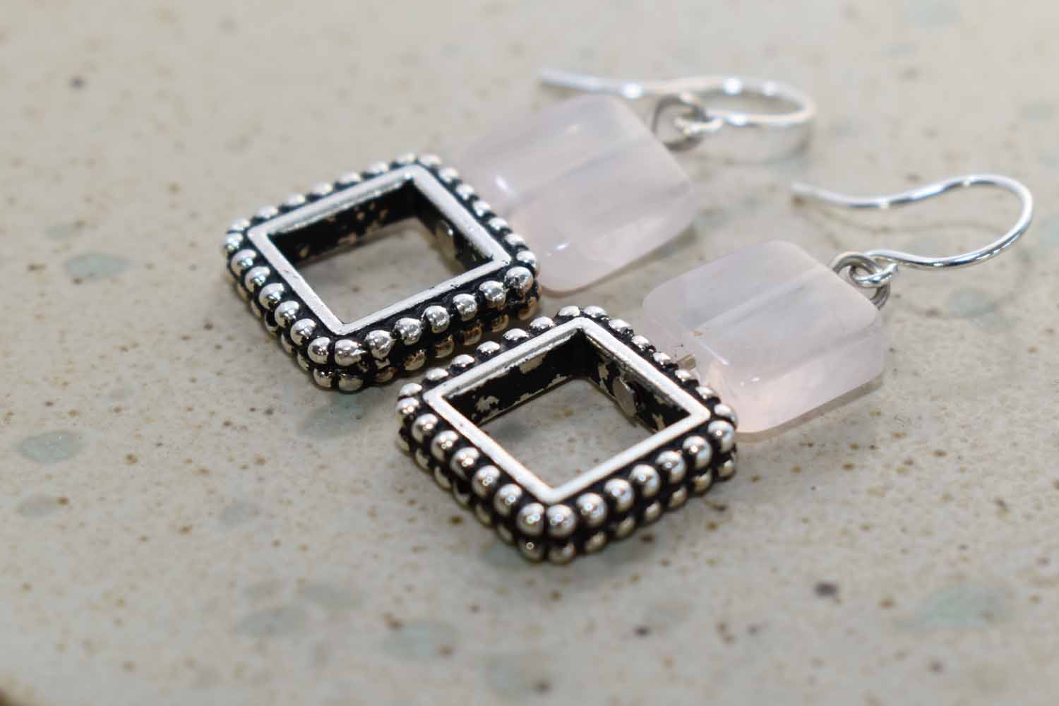 Indy Earrings - Rose Quartz - Tina Lilja