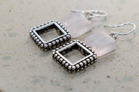 Indy Earrings - Rose Quartz - Tina Lilja