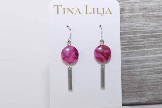 Kinley Earrings - Magenta Impression Jasper - Tina Lilja