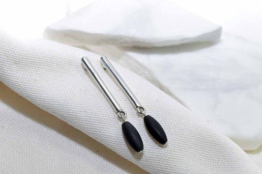 Lily Earrings - Onyx - Tina Lilja