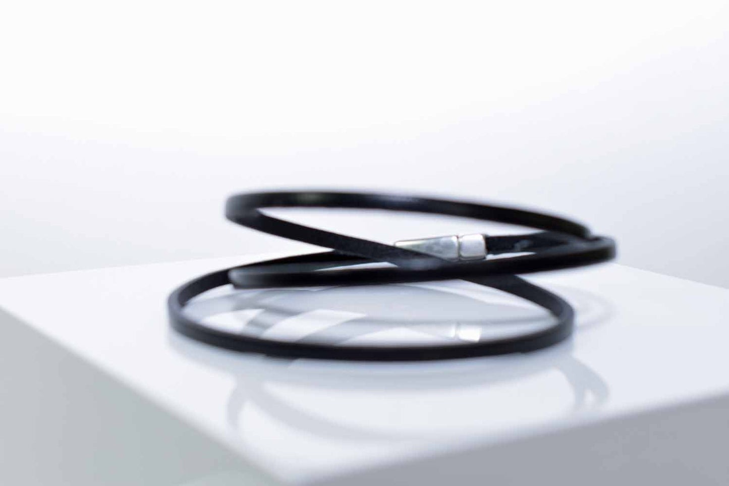 Micro Wrap Leather Bracelet - Black