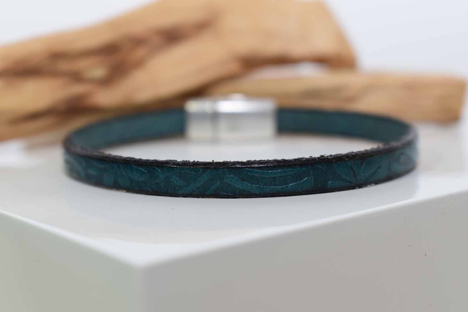 Morgan Leather Bracelet - Turquoise - Tina Lilja