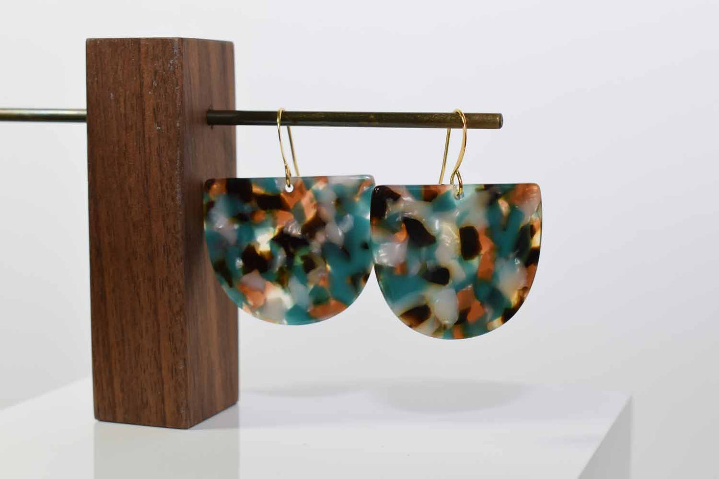 Nova Acetate Earrings - Teal - Tina Lilja