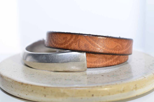 Paisley Leather Cuff - Tina Lilja