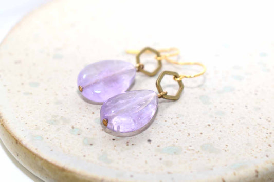 Phoebe Earrings - Amethyst - Tina Lilja