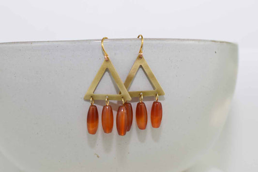 Sacha Earrings - Carnelian - Tina Lilja