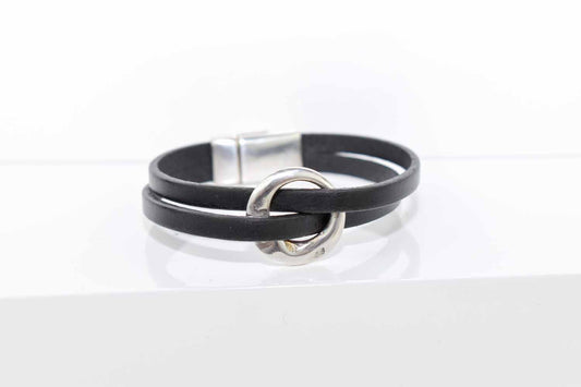 Seattle Leather Bracelet - Black - Tina Lilja