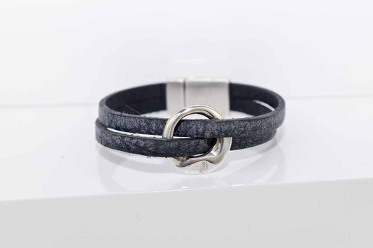 Seattle Leather Bracelet - Midnight Blue - Tina Lilja