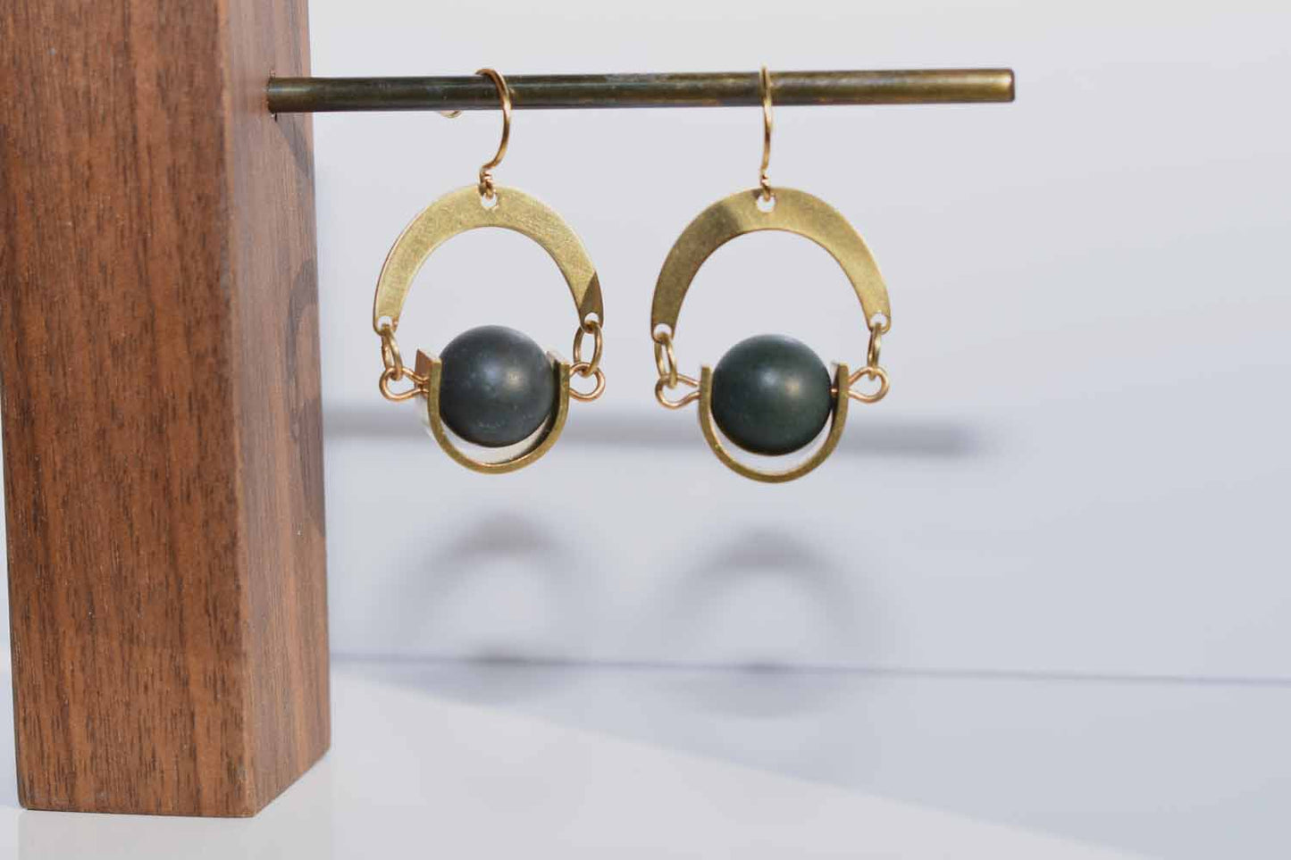 Tabitha Earrings - Moss Agate