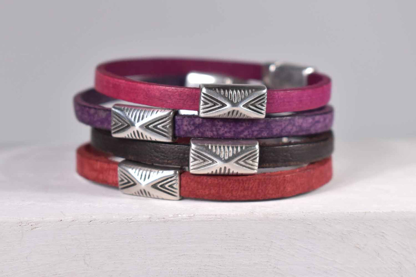 Caitlin Leather Bracelet - 4 Colors - Tina Lilja